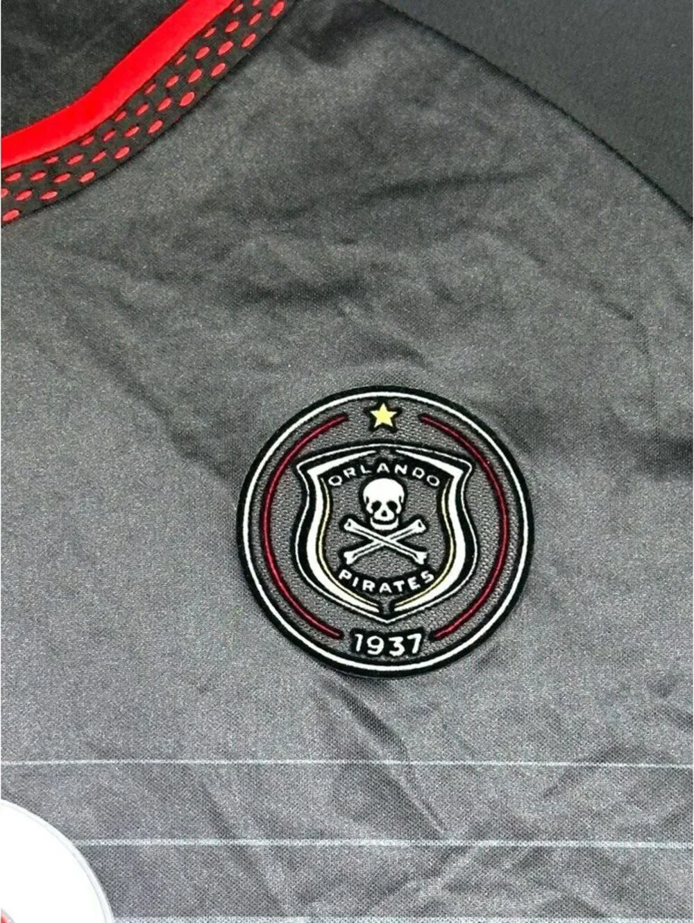 Adidas Orlando Pirates FC 2020/21 Home Soccer Jersey Black Skull Men's Medium M